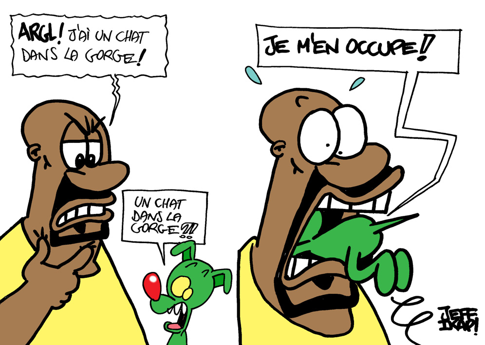 Article : Avoir un chat dans la gorge.